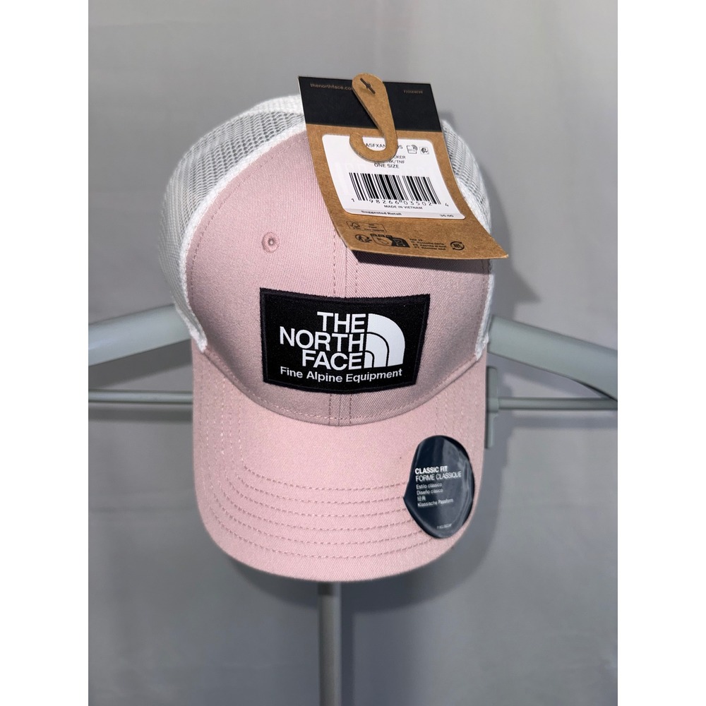The North Face Mudder Trucker Hat Metal Pink White Snapback NF0A5FXANIW-OS